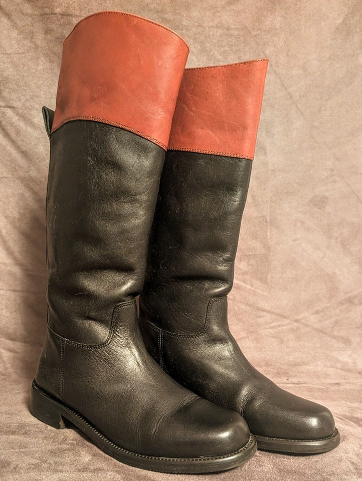 Vintage Two-Tone Classic Cole Haan Riding Boots, Size 9AA