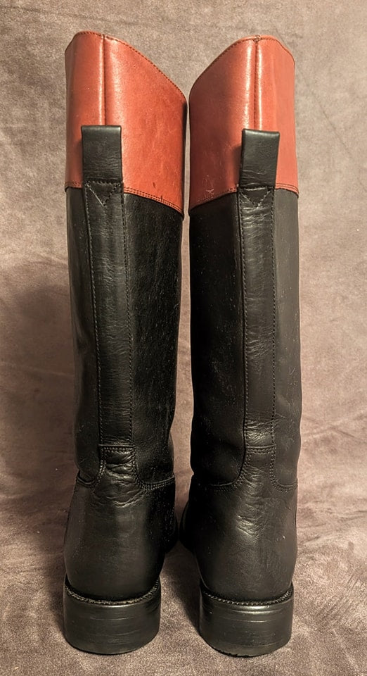 Vintage Two-Tone Classic Cole Haan Riding Boots, Size 9AA