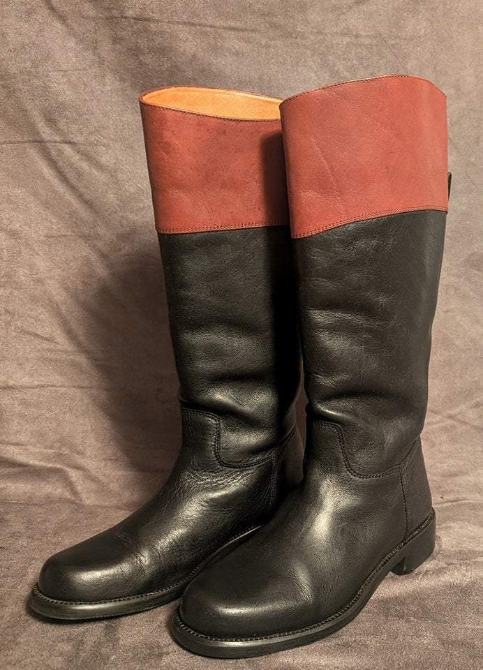 Vintage Two-Tone Classic Cole Haan Riding Boots, Size 9AA