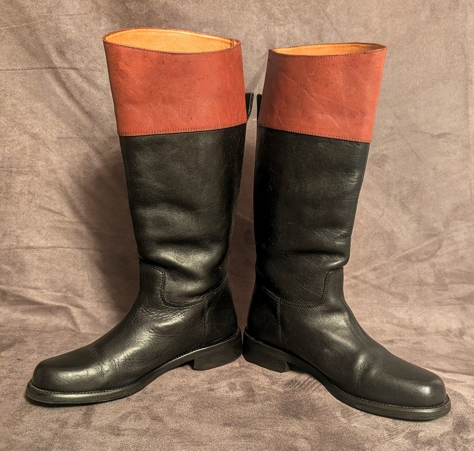 Vintage Two-Tone Classic Cole Haan Riding Boots, Size 9AA